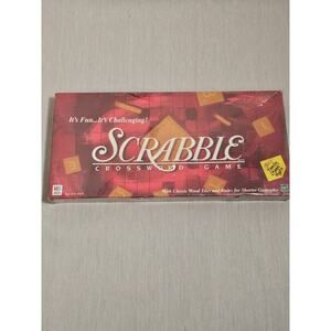 Vintage 1999 MB/Hasbro SCRABBLE Crossword Game Classic Wood Tiles - New Sealed